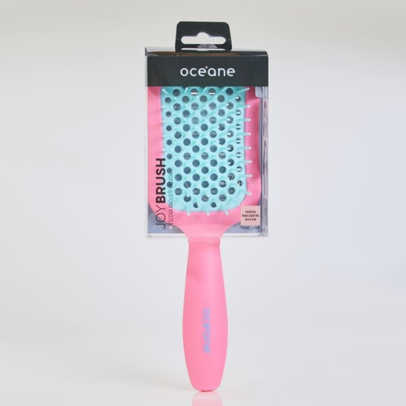 embalagem fechada Escova de Cabelo Rosa Joy Brush frente