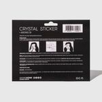 Adesivo Facial 3d Crystal Sticker Cs4 pedras prata embalagem fechada verso