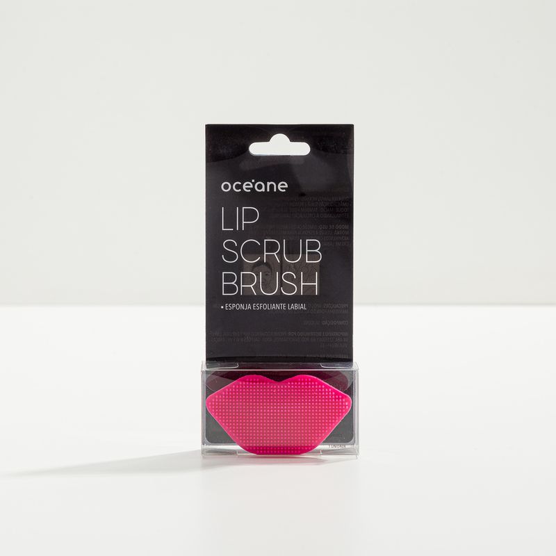 embalagem fechada frente Esponja Esfoliante Labial Rosa Lip Scrub Brush