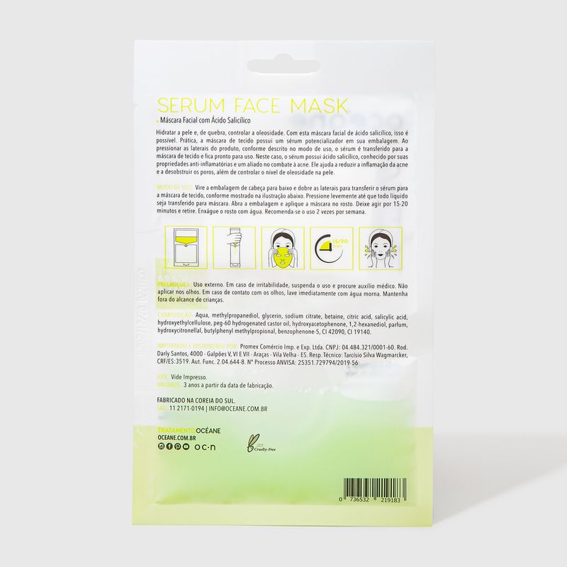 Mascara-Facial-Com-Acido-Salicilico-Serum-Face-Mask-embalagem-fechada-verso