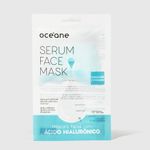 Máscara Facial Com Ácido Hialurônico Serum Face Mask embalagem fechada frente