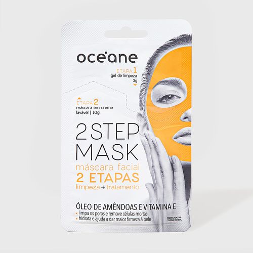 Máscara Facial 2 Etapas de Óleo de Amêndoas e Vitamina e - Dual Step Mask 13g