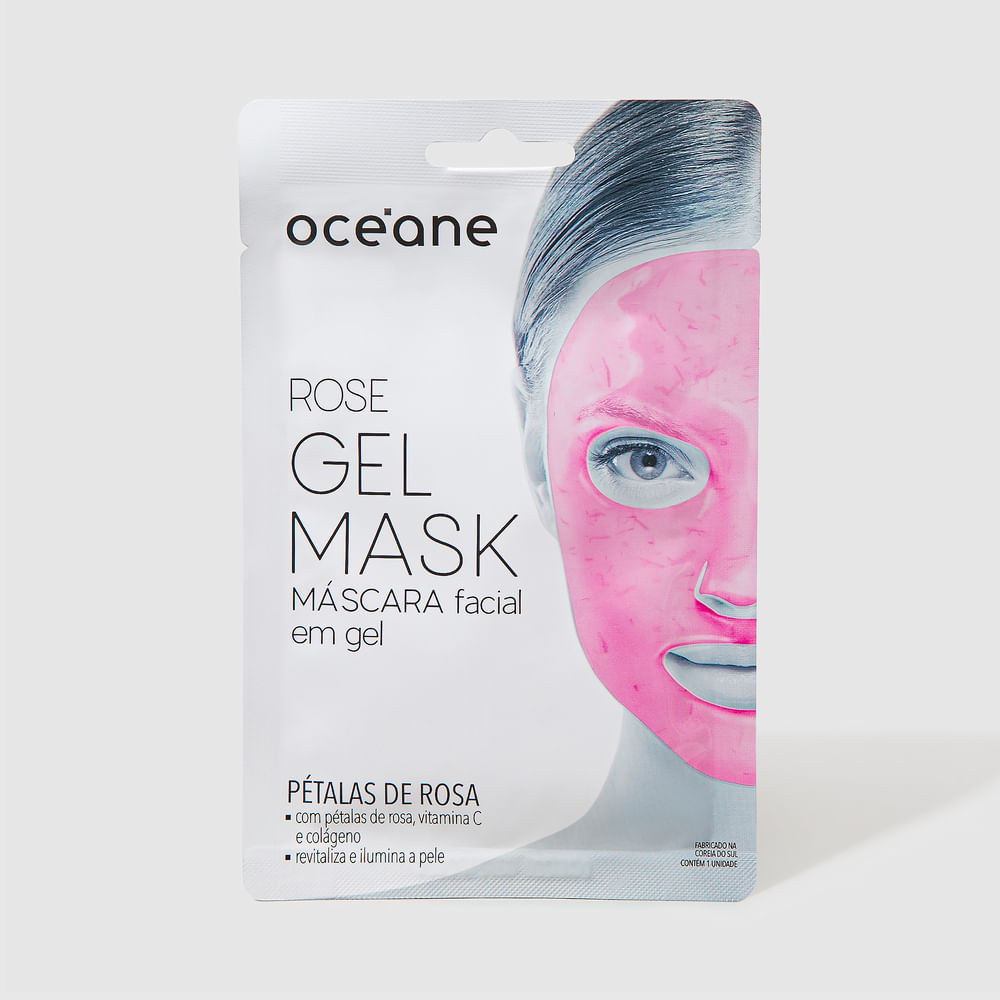 Máscara Facial em Gel com Pétalas de Rosas | Océane - Maquiagens e cosméticos Océane: Pincéis, paletas, batons, skincare e mais.