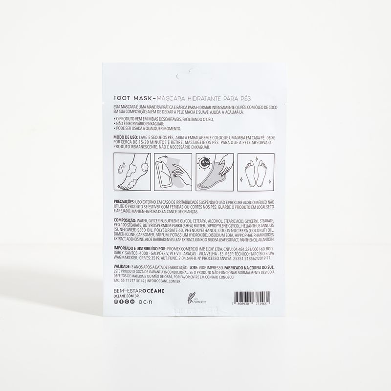 Mascara-Hidratante-Para-Pes-Com-Oleo-de-Coco-Foot-Mask-embalagem-fechada-verso