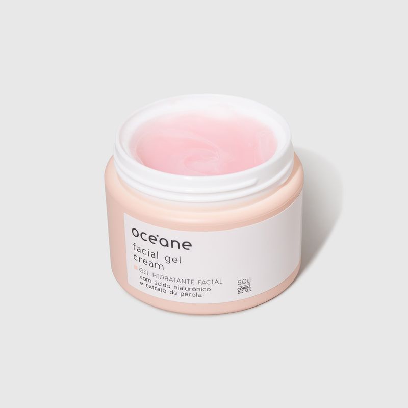 Gel-Hidratante-Facial-Com-Ext.-de-Perola-Facial-Gel-Cream-embalagem-aberta-sem-tampa-interna-e-externa-