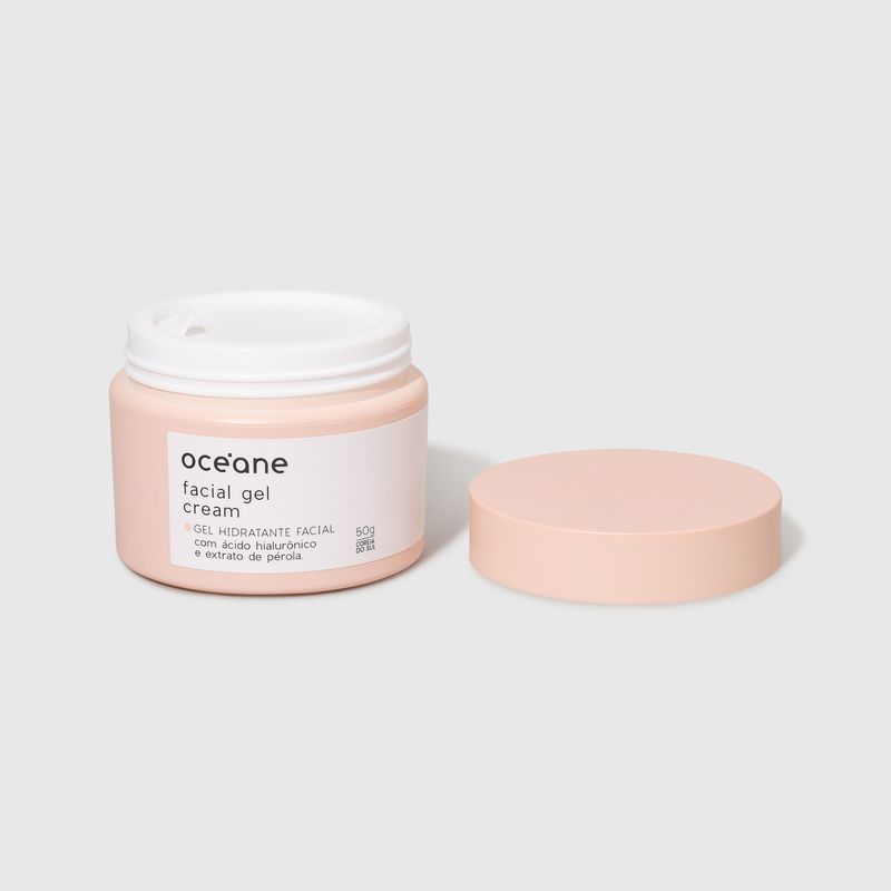 Gel-Hidratante-Facial-Com-Ext.-de-Perola-Facial-Gel-Cream-embalagem-fechado-com-tampa-interna-tampa-externa-ao-lado-direito