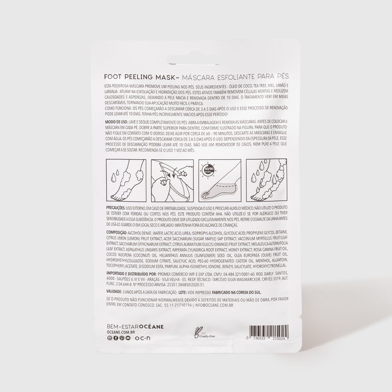 Mascara-Esfoliante-Para-Pes-Com-Oleo-de-Coco-Foot-Peeling-Mask-1-Par-embalagem-fechada-verso