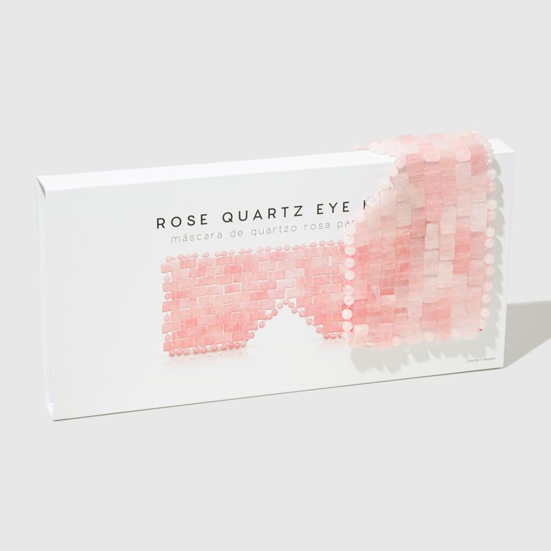 Embalagem Máscara de Quartzo Rosa Rose Quartz Eye Mask fechada frente
