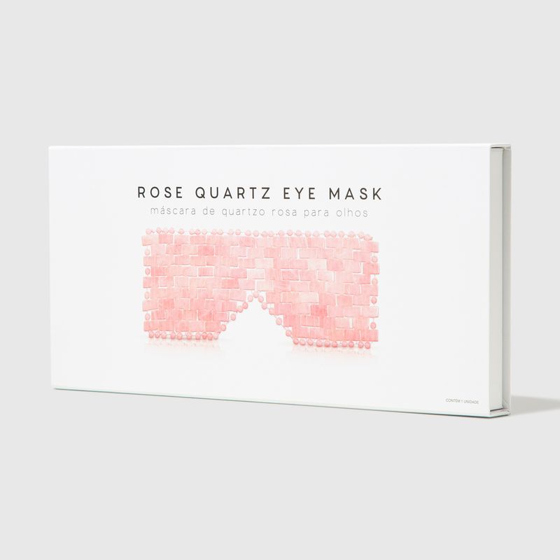 Embalagem Máscara de Quartzo Rosa Rose Quartz Eye Mask fechada lateral