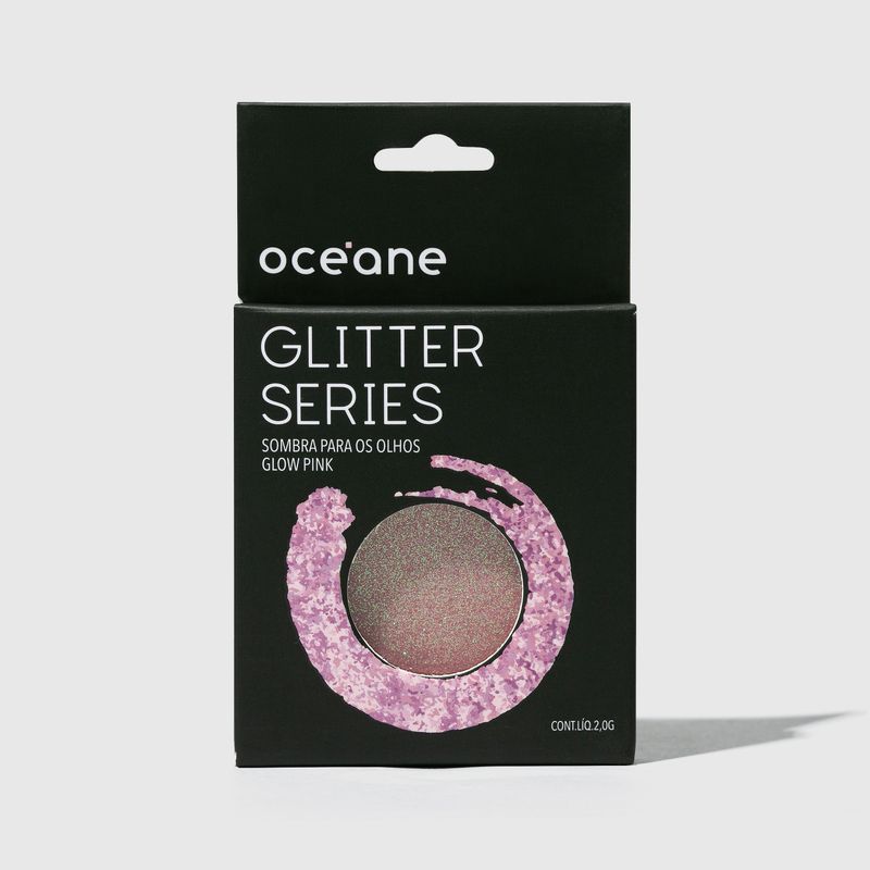 Sombra unitaria Para Olhos Glitter Series Glow Pink  embalagem fechada  frente