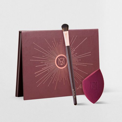 Kit Meus Amores Mariana Saad By Océane - Paleta 12 Shades + Esponja de Maquiagem Flat Blend + Pincel Ms12 (3 Produtos)