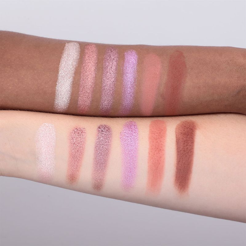 Swatches de todas as cores da Paleta de Sombras Larissa Manoela By Océane Fabulous Eyeshadow Palette