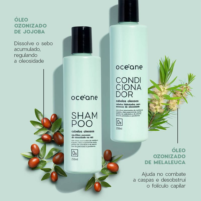 Shampoo líquido para cabelos Oleosos