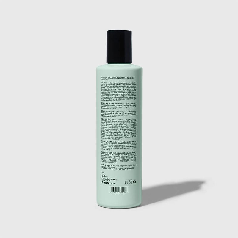 shampoo para cabelos oleosos embalagem fechada verso