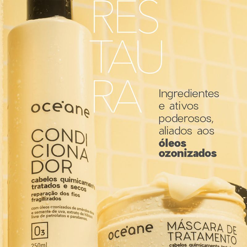 lançamento Shampoo Para Cabelos Quimicamente Tratados com óleos ozonizados Océane