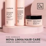 K598_kit_completo_para_cabelos_normais_5 foto de frente de todos os produtos da linha divulgando a nova linha de hair care da océane