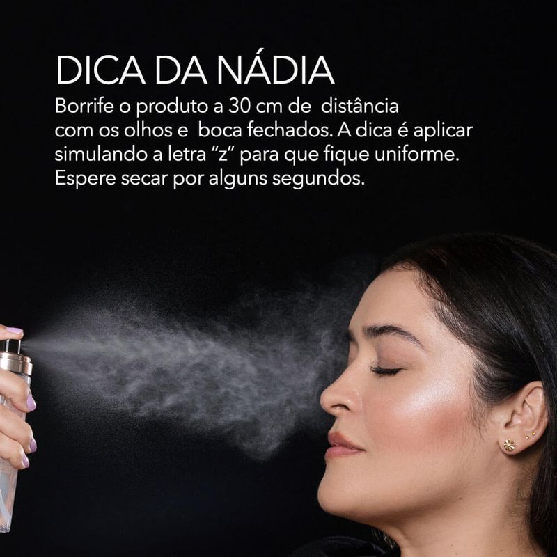 dica da nádia Tambasco sobre uso do Fixador de Maquiagem Nádia Tambasco By Océane Perfect Fix