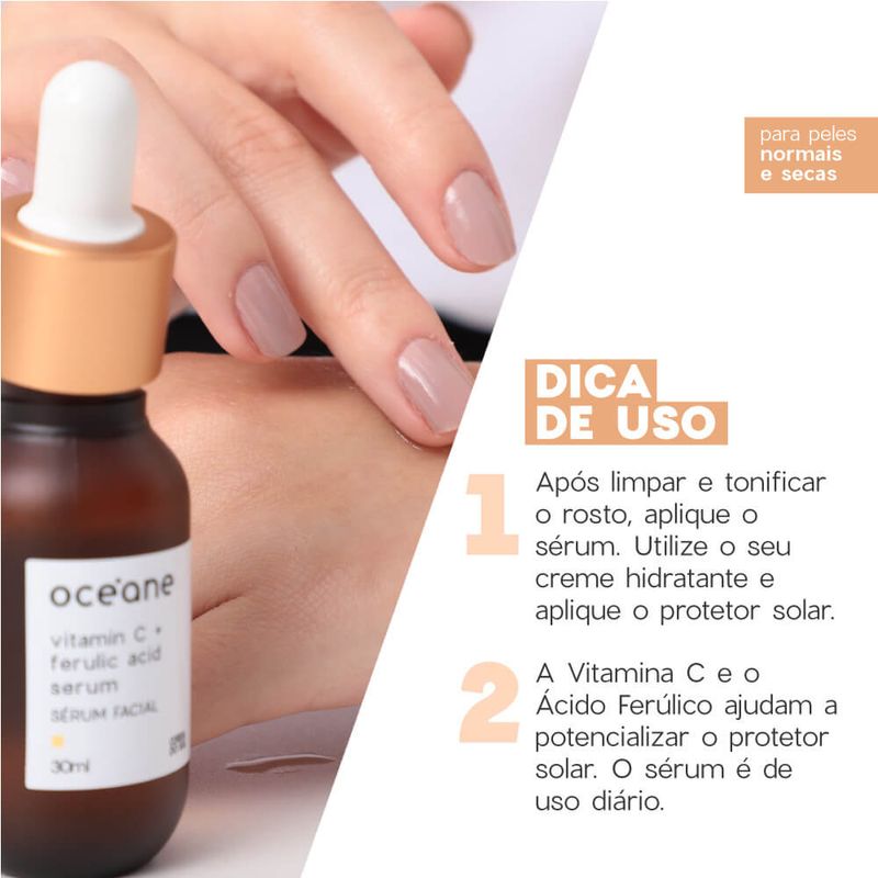 Sérum Facial Vitamina C + Ácido Ferulico - Océane