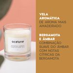 Vela 3 Pavios de Bergamota e Âmbar Scented Candle - Océane