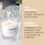 Vela Gardênia e Tuberosa aroma adoçicado