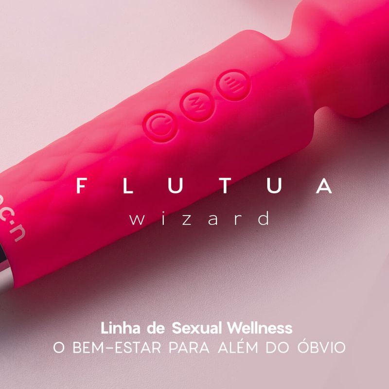 Vibrador Rosa Océane wizard deitado e fotografado no detalhe