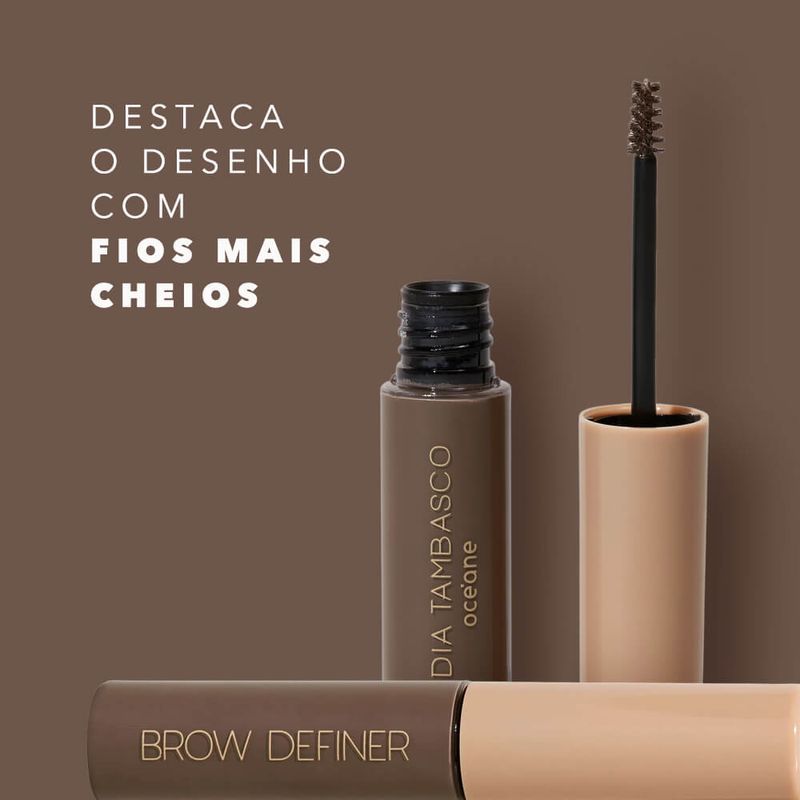 características principais Máscara de Sobrancelha Castanho Escuro Nádia Tambasco By Océane Brow Definer Deep Brown