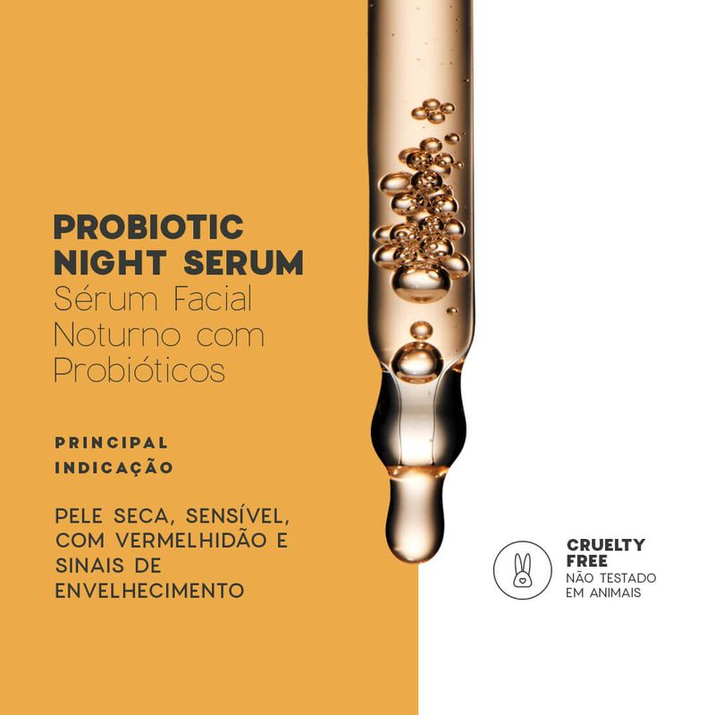 detalhe do conta gotas do Sérum Facial Noturno de Probióticos