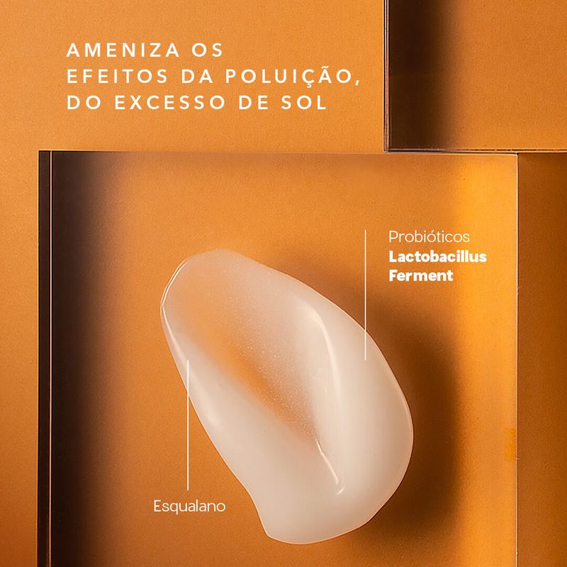 a imagem mostra a textura em gel do Gel Facial com Probióticos e Esqualano