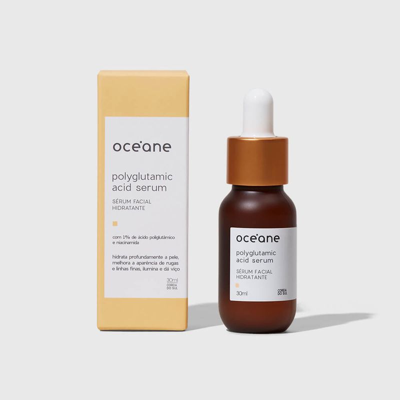 embalagem-fechada-frente-com-o-Serum-Facial-de-Acido-PoliglutamicoOceane-ao-lado-direito