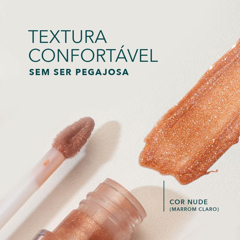 brilho labial nude textura confortavel