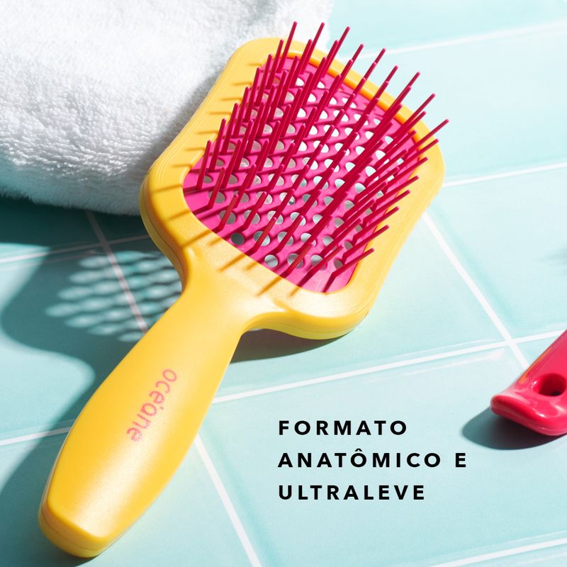 nova Escova de Cabelo Amarela Joy Brush