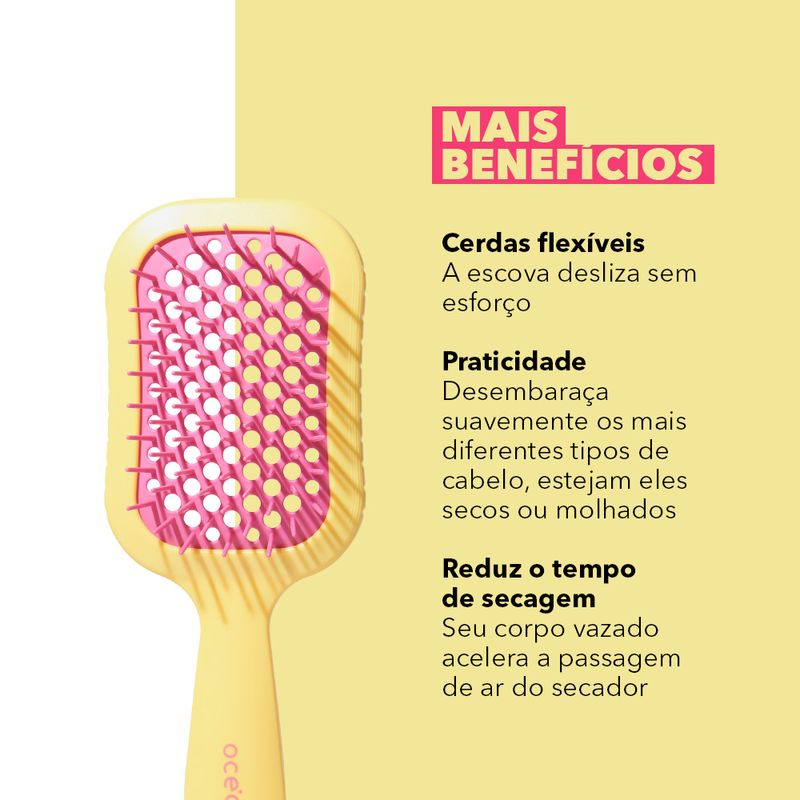 beneficios do uso Escova de Cabelo Amarela Joy Brush