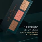 foto ambientada com fundo escuro Paleta Multifuncional Marília Mendonça By Océane Face Palette