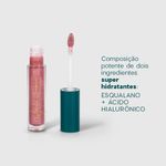 embalagem aberta frente com tampa ao lado direito Brilho Labial Rosa Marília Mendonça By Océane Lip Gloss Rose