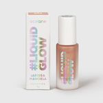 caixa fechada com Iluminador Líquido Dourado Larissa Manoela By Océane Liquid Glow Outshine ao lado direito