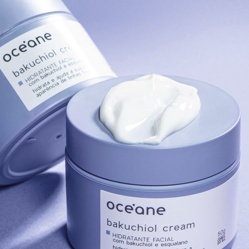Creme Hidratante Facial de fito-retinol com esqualano Bacuchiol Gel cream skincare océane