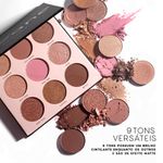 foto com textura de todas as cores da Paleta de Sombras Unique Palette Océane Edition