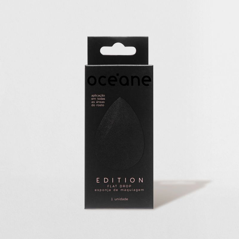caixa da embalagem fechada frente Esponja de Maquiagem Flat Drop Océane Edition