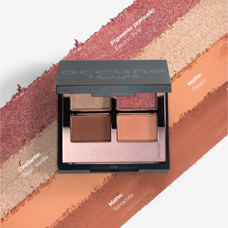 cores Paleta de Sombras 4 Eyeshadow Palette Power Glow Océane Edition