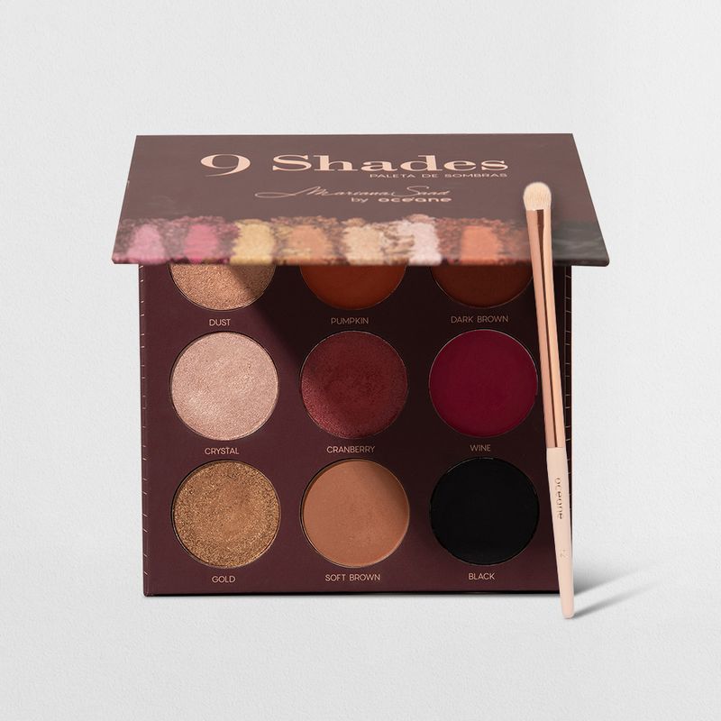 paleta 9 shades e pincel ocn12