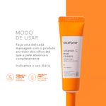 como usar o Creme Para Área Dos Olhos com Vitamina C Océane