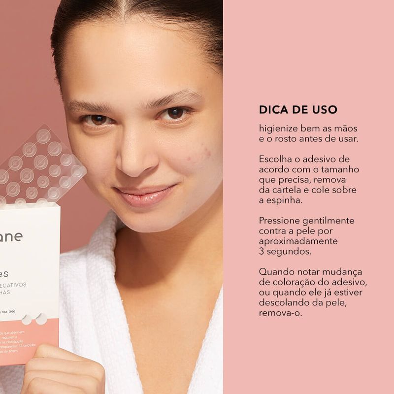 modo de uso dos Adesivos Secativos Para Espinhas com Ácido Salicílico Acne Patches