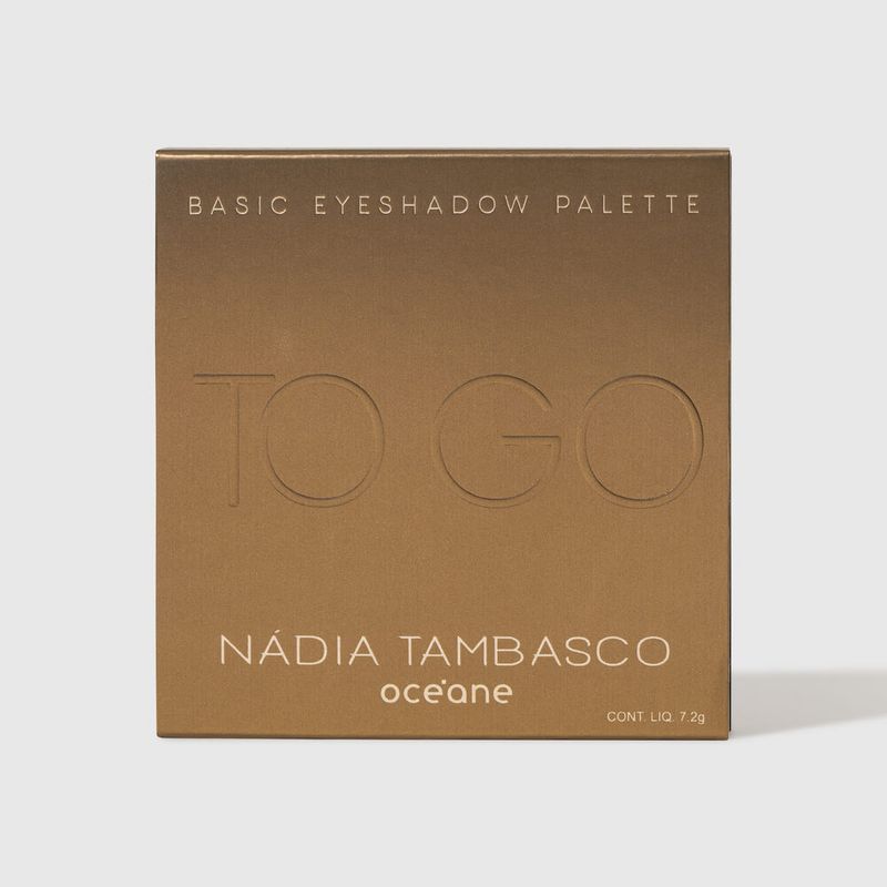 embalagem fechada Paleta  de sombras to go basic nádia tambasco by océane frente