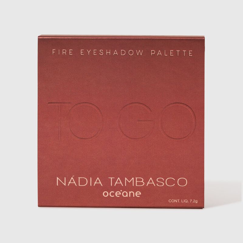 paleta de sombras to go fire nádia tambasco com embalagem costas