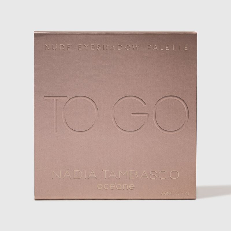 paleta de sombras to go nude nádia tambasco com embalagem frente