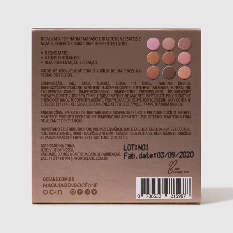 paleta de sombras to go nude nádia tambasco com embalagem costas