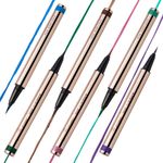 cinco canetas delineadoras abertas com cores