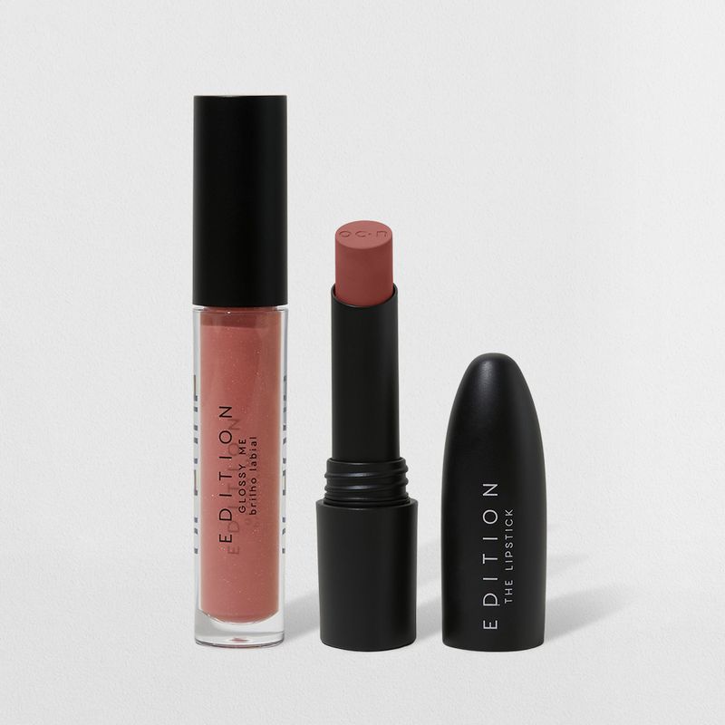 kit_batom_rosa_nude_pink_the_lipstick_brilho_labial_shimmer_brown_oceane_edition_1