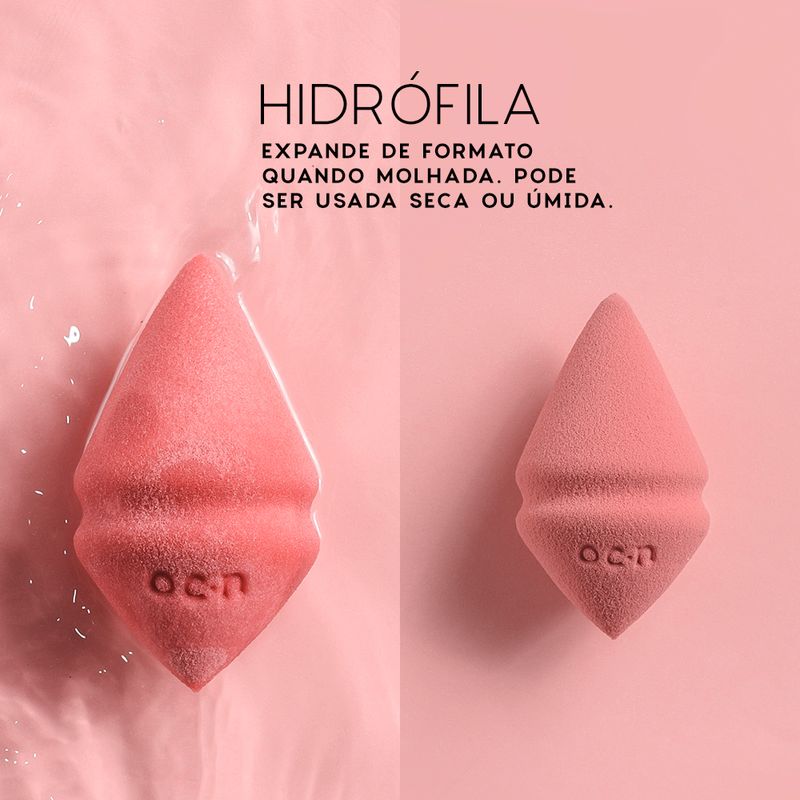 esponja de maquiagem diamond hidrofila