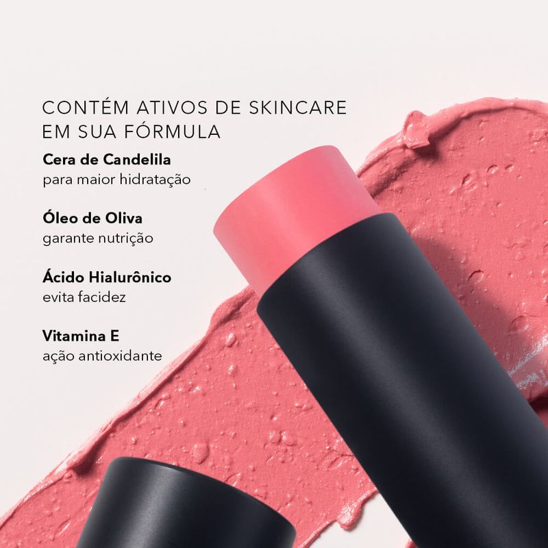 caracteristicas principais Blush em Bastão Rosa Claro Océane Edition